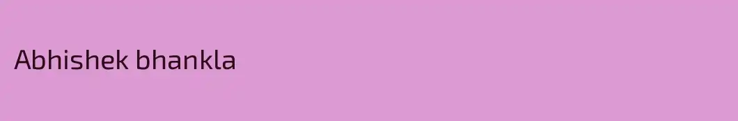 Abhishek bhankla